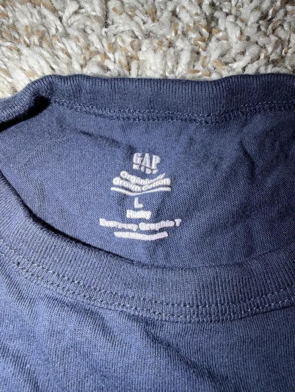 GAP Kids Boys T-Shirt Basketball Graphic BoOM! Navy L Husky